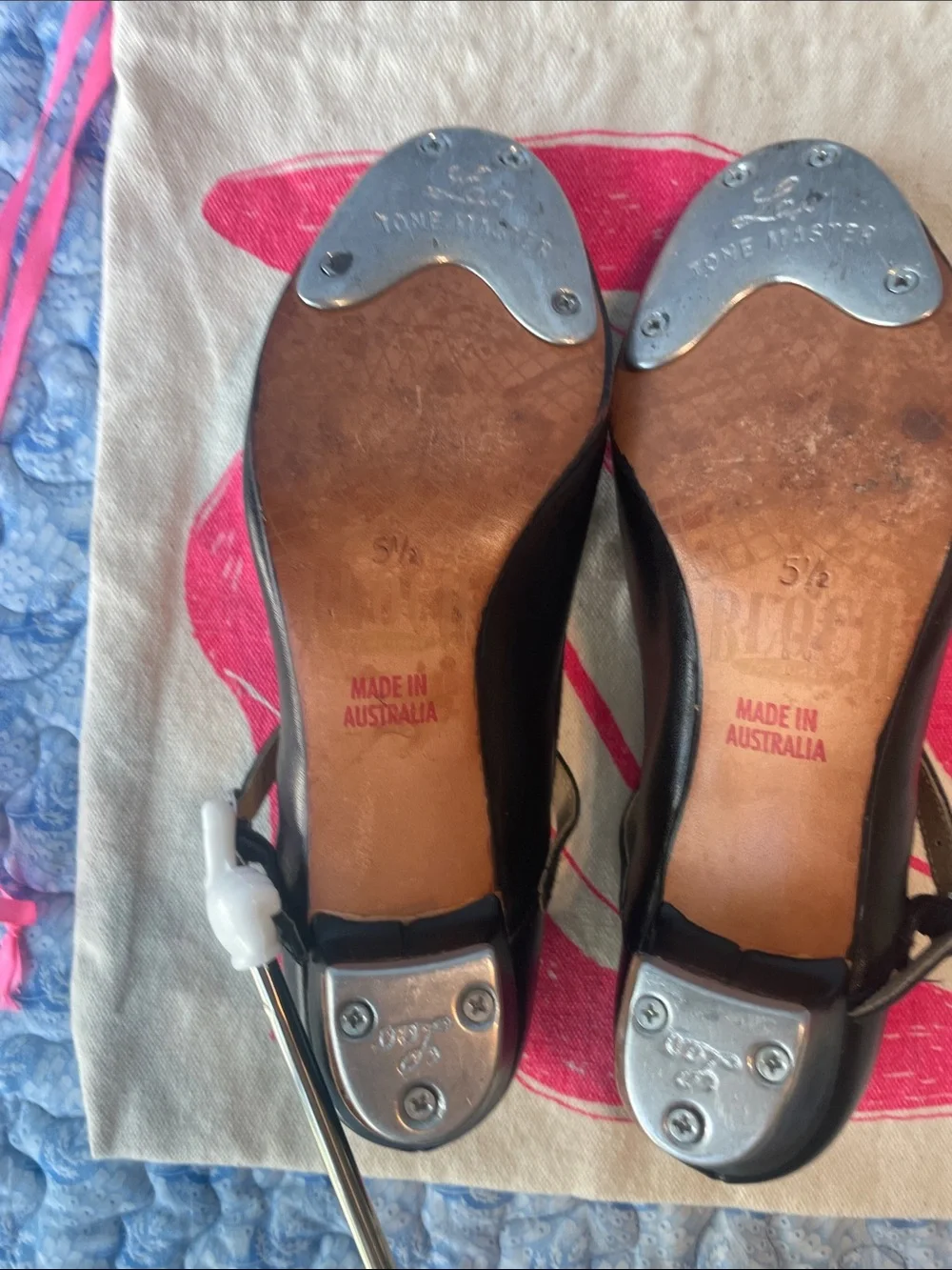 Tap Shoes Black with Ankle Strap made in Australia